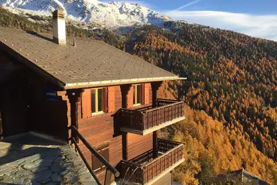 Image de Extérieur : Appartement 3 pièces, max. 4 personnes, situé en amont du vieux village de Chandolin, tr
