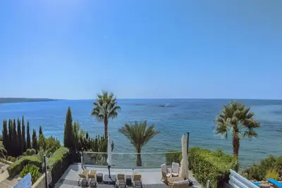 Sea Front1st Line Modern Villa in the Heart of Coral Bay Paphos Free Heated Pool