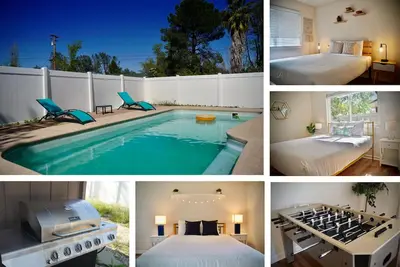 Image de ✨ *New* Peaceful Modern Retreat w/ Bbq 🍗 Pool 🌊 Foosball ⚽️