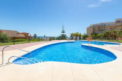 Penthouse avec une vue sur la montagne, Vue sur la mer, Terrasse & Jardin