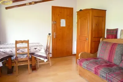 Image de Studio avec coin nuit pour 4 pers, balcon et parking, à 1, 1km du centre et des pistes de Combloux