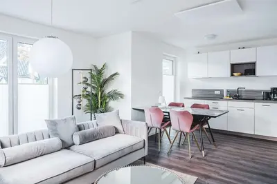 Modern accommodation close to the beach.