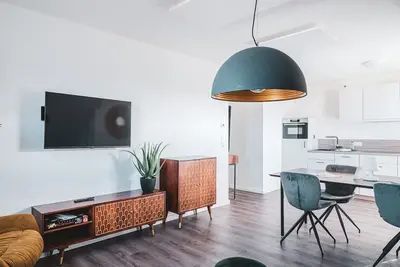 Modern accommodation close to the beach.