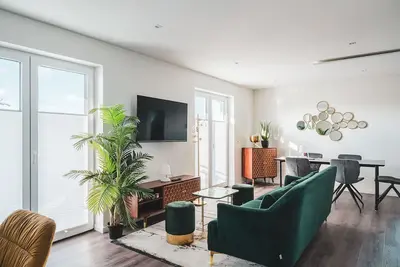 Modern accommodation close to the beach.