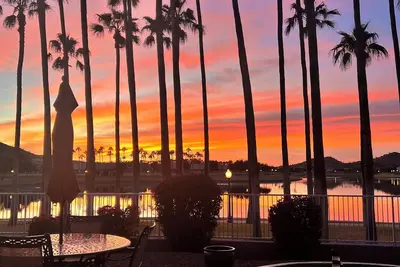 Image de Sunset Reflection in Estrella-Goodyear, Az -exceptional Az sunsets on the lake.