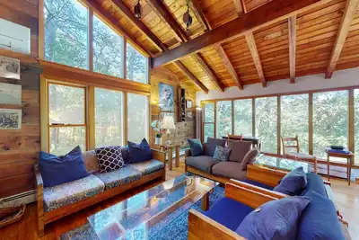 Serene Home on 3 Acres w/ Wraparound Deck & Pool Table - Close to Beaches