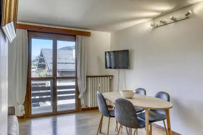 Image de Appartement rénové 1 chambre à Megève, balcon, parking, Wi-Fi
