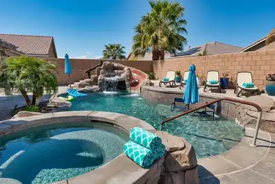 Backyard Bliss - Home with Your Own Private Pool, Slide, Waterfall!