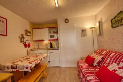 Image de Charmant studio 4 pers. pied pistes, balcon, cuisine équipée