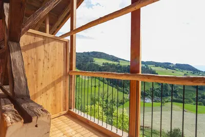 Image de Appartement \"Daimlhof Ferienwohnung Moosherz\" avec vue sur les montagnes, jardin, balcon et Wi-Fi