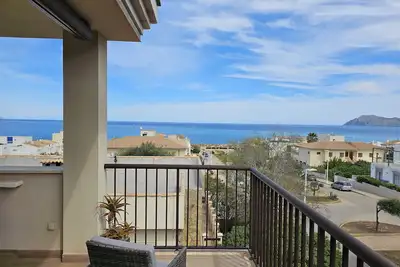 Image de Villa 'Sa Nineta' avec vue mer, piscine privée, terrasse, jardin, Wi-Fi et climatisation.