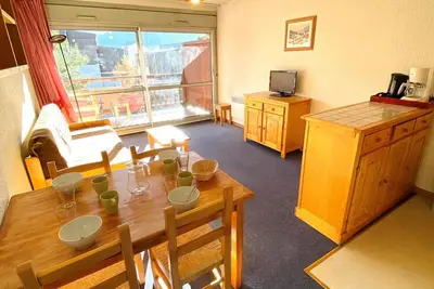 Image de Studio au pied des pistes avec balcon, parking, 4 pers.