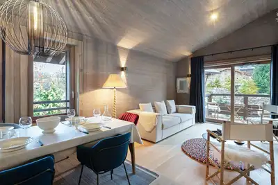 Image de Charmant Appartement à Rochebrune, Megève - Résidence avec Piscine, Sauna, Hammam et Salle de Sport