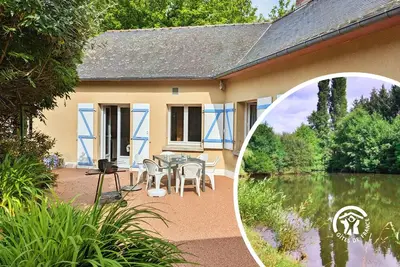 Image de Gîte familial 3 chambres avec étang privé, terrasse, activités nautiques et commerces à proximité