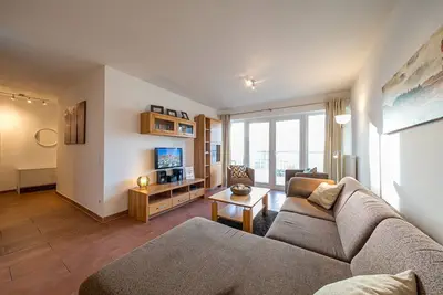 Image de Stylish family apartment on the North Sea with balcony and private sauna -