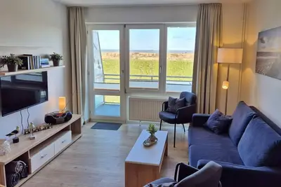 Image de Great maisonette apartment with sea view and balcony in dyke location on the North Sea