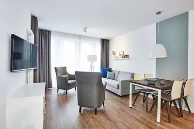 Image de Modern apartment near the beach with terrace incl. use of swimming pool & sauna -