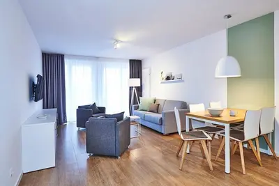 Image de Modern apartment with balcony incl. use of swimming pool & sauna near the beach -