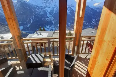 Image de Appartement lumineux avec balcon, parking, Wifi, proche pistes