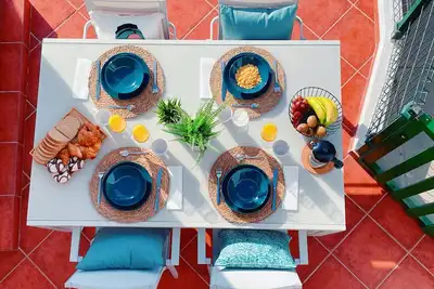 Duplex bungalow with large private terrace and bbq