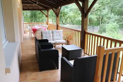 Image de Detached house, large covered terrace, fenced garden, Wifi Access