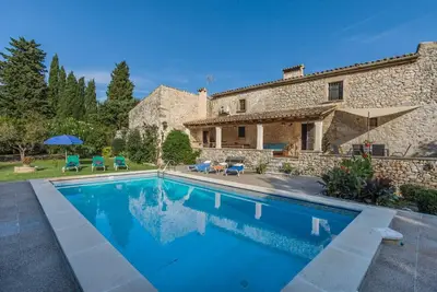 Stone clad villa in quiet area Can Llompart