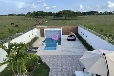 Image de Cheerful 3-bedroom house with pool