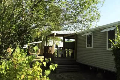 Image de Mobil-home Confort 4p (27m²) avec terrasse couverte, 2 chambres, climatisé 4 personnes