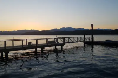 Image de Waterfront home with dock, spacious deck & picturesque views