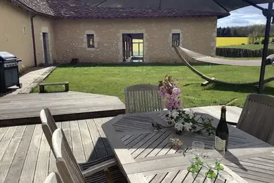 Image de Charmante Longere Traditionnelle Du Perche Dans Un Corps De Ferme avec piscine