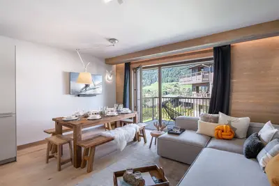 Image de Luxueux appartement 3 chambres à Megève avec piscine et salle de sport