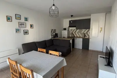 Image de Appartement T2 avec piscine à Biscarrosse Bourg, proche plages du lac et océan, 4 pers, centre-ville