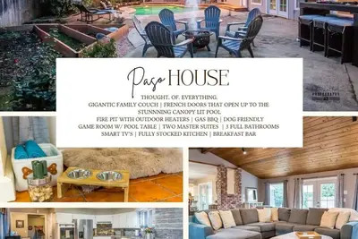 Image de Dog Friendly Canopy Lit Pool 2 Masters w/Kings