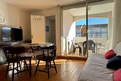 Image de Appartement cosy 2 pièces avec cabine, proche mer à Argelès, terrasse, parking, animaux admis