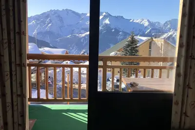 Image de studio 20m² plein sud avec terrasse centre station pistes a 50 m