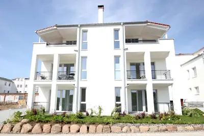 Terrace, free use of the Ahoi adventure pool and sauna - Villa Antje FeWo 04 -