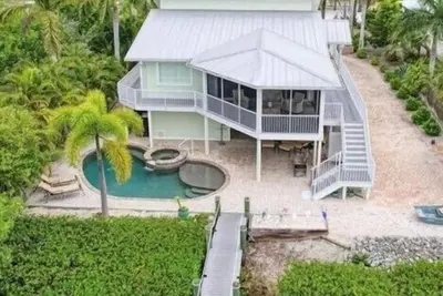 Pool home on Bocilla Lagoon