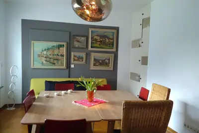 Image de Spacious apartment in a small 50s villa with large garden and fireplace