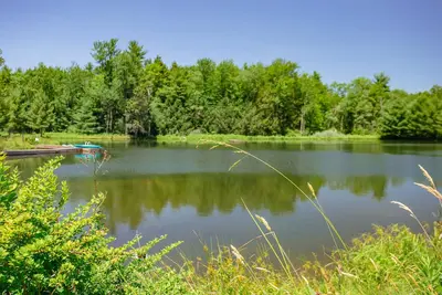 Image de Cozy home on17acres, overlooking large private pond w/ heated pool, and hot tub.
