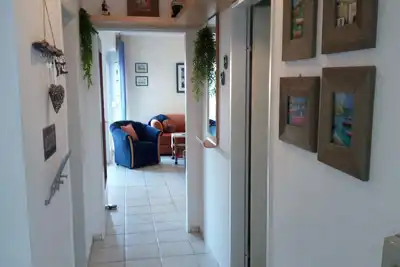Beautiful apartment 5 minutes from the beach and seawater swimming pool, sauna in the house