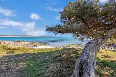 Plage de Stintino la Pelosa, Villa avec plage sous la maison pour 12 personnes