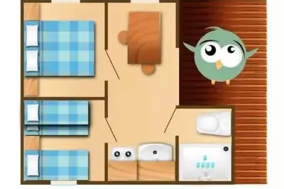 Image de Chalet Gecko Standard 20m² (2 chambres) + terrasse couverte 7m² 5 personnes