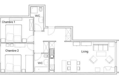Bel apppartement à louer aux Collons