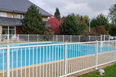 Apartment with pool near Honfleur