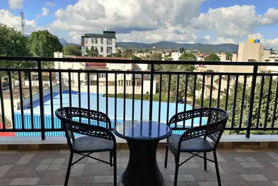 Luxurious and spacious two-bhk service apartment with all amenities, facilities.