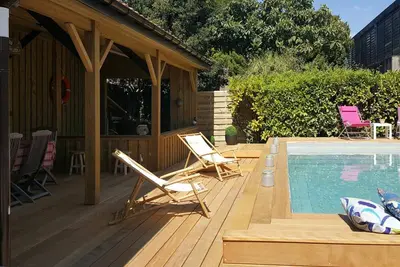 Image de Maison de vacances privée avec Wifi, piscine privée, Tv, terrasse, animaux admis, parking