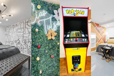 Image de Cherry Street with Carport - Arcade Game & Artsy - King bed - Great Location