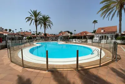 Cozy bungalow with private heated pool