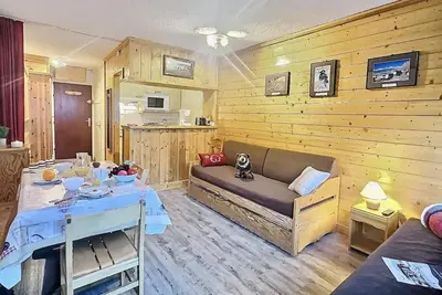 Image de À 50m des pistes de ski, 5ème étage, balcon, télévision, casier à ski, 28m², Tignes