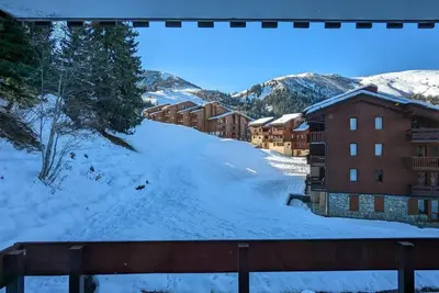 Image de À 200m des pistes de ski, 2ème étage, vue montagne, balcon, télévision, casier à ski, 27m², Valmorel